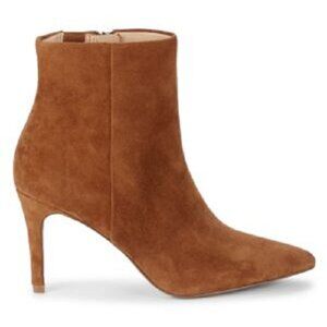 Chic Brown Suede Heeled Boots for Women